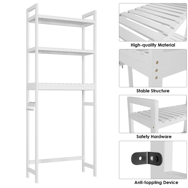 The Twillery Co.® Garlington Solid Wood Freestanding OvertheToilet